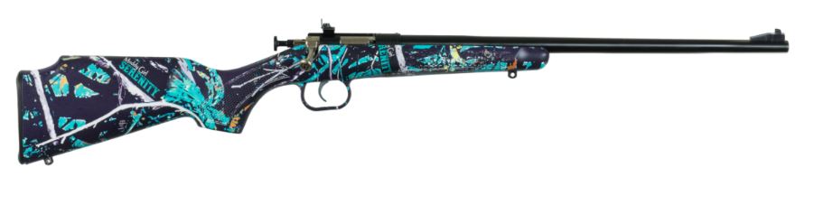 Crickett KSA2172 Youth .22 LR Single Shot 16.12" Blued Rifle, Muddy Girl Serenity Stock, 11.5" LOP