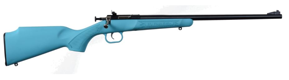 Crickett KSA2302 Youth .22 LR Single-Shot 16.12" Blued Barrel, Blue Synthetic Stock w/11.5" LOP, Peep Sights