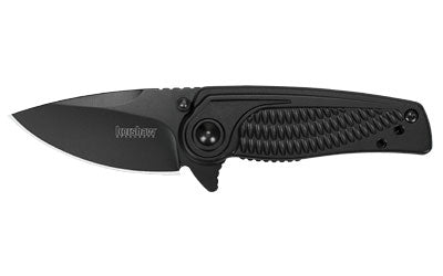 Kershaw 1313BLK Spoke Compact Assisted Open Folding Knife, 2" 4Cr14 Black-Oxide Blade, Steel Handle