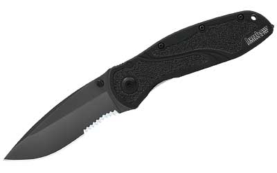 Kershaw 1670GBBLKST Blur Glassbreaker Assisted Opening Folding Knife 3.4" 14C28N Blade, OD/Black Anodized Aluminum