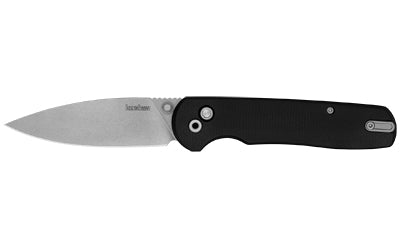 Kershaw Remnant EDC Folder, 3.25" D2 Stonewashed Spear Point, KVT Ball Bearings, Black Micarta Handle 2054