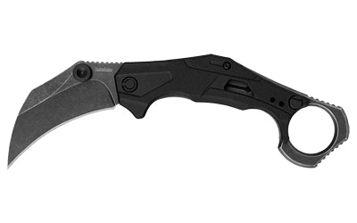 Kershaw 2064 Outlier Assisted Open Karambit Folding Knife, 2.6" 8Cr13MoV BlackWash Blade, Flipper/Thumb Stud
