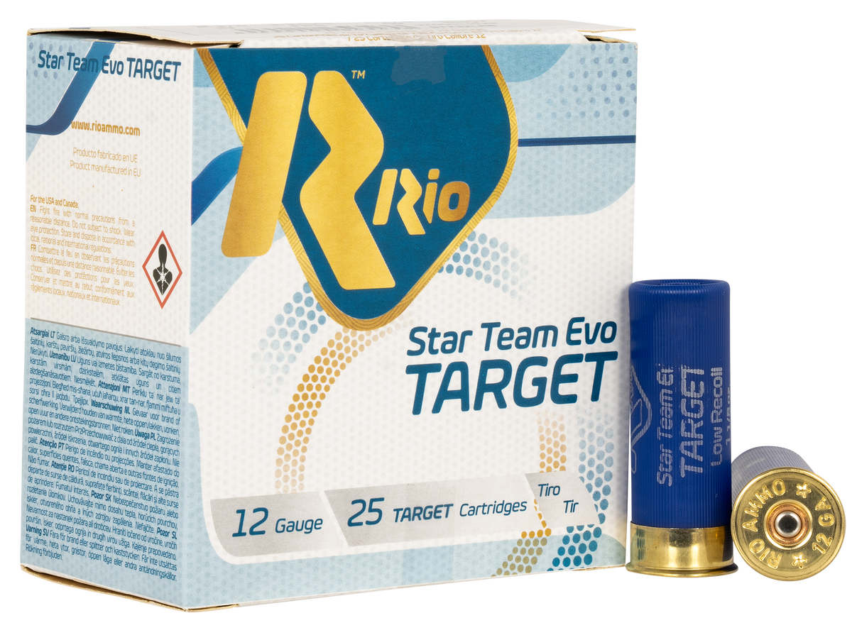 Rio Ammunition STT32LR8 Team Target 12 Gauge 2 75 in  1 1 8 oz