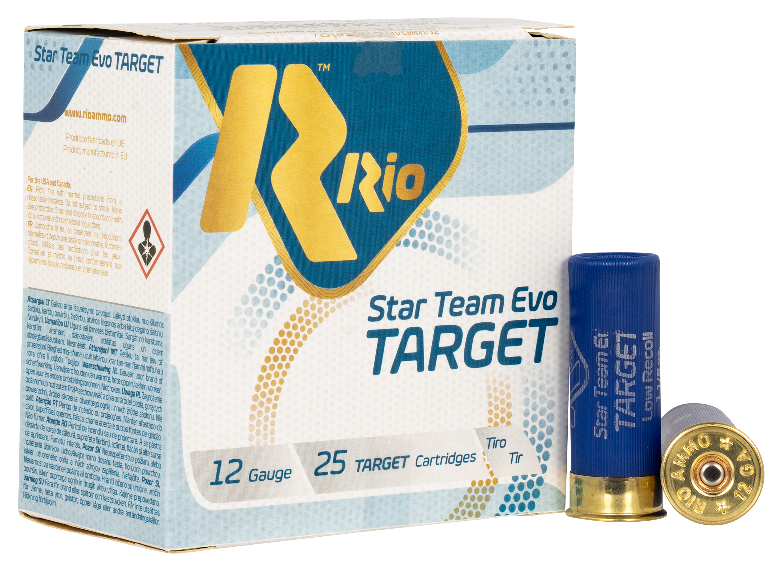 Rio Ammunition 12 Gauge Shotgun Shells Team Target #8 1-1/8 oz 2.75 in