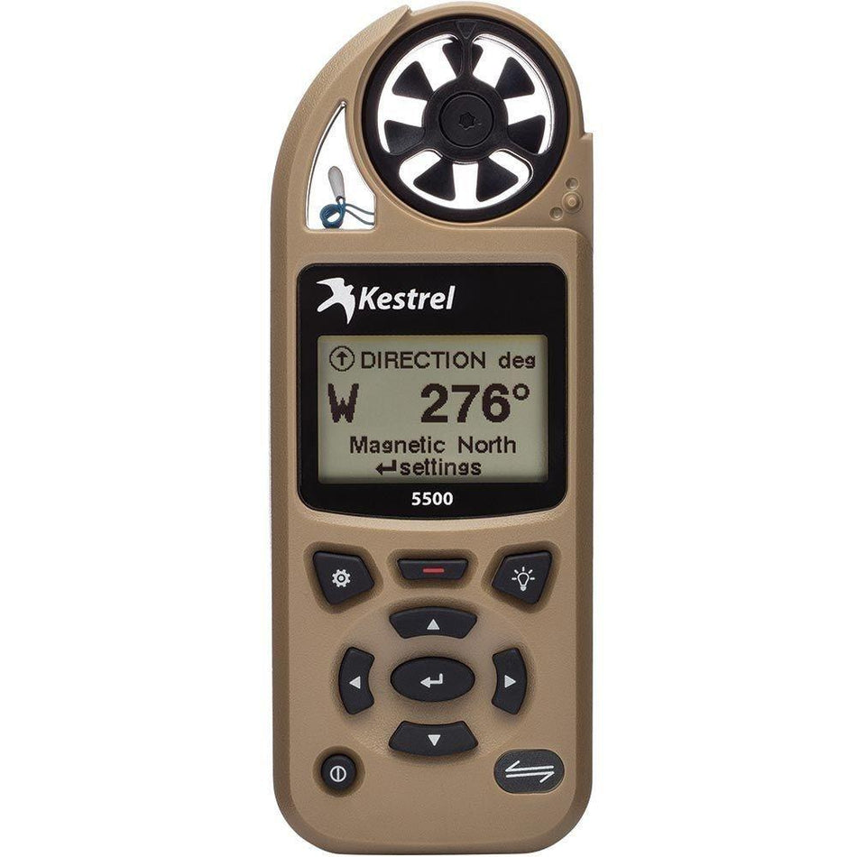 Kestrel 5500 Pocket Weather Tracker with Bluetooth LiNK + Vane Mount Desert Tan