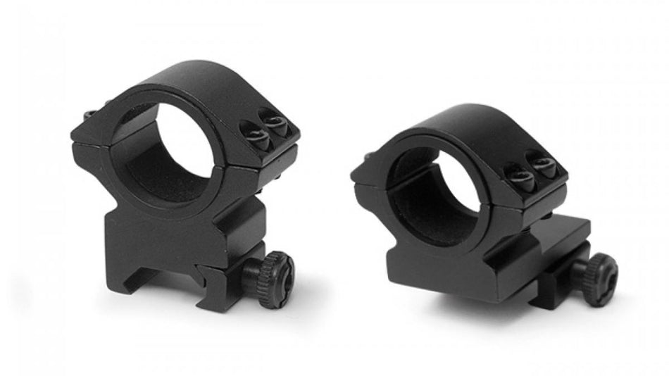 Konus Steel 2-Piece 30mm Low Riflescope Rings with Quick Release Lever Matte Black