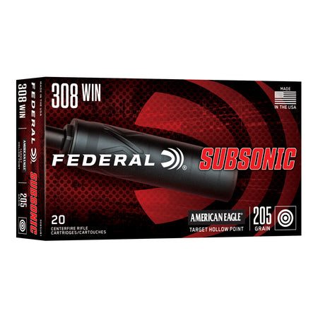 Federal American Eagle .308 Win 205 Grain Subsonic Target Hollow Point