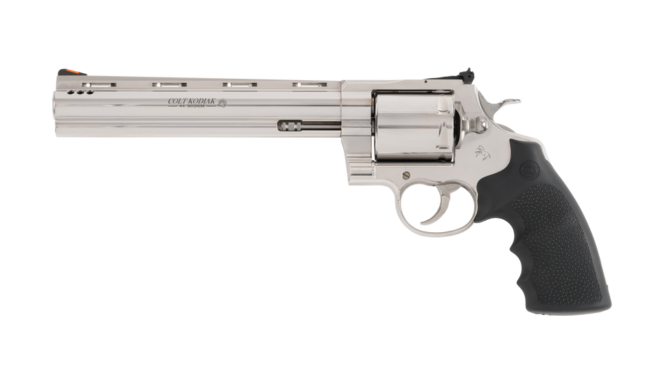 Colt Kodiak .44 Mag 6-Shot 8" Stainless Ported Revolver, Black Rubber Grip