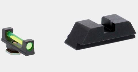 Ameriglo Fiber Optic Combo Sight Set Green .115 Front Black Rear Glock Gen5 17 19 19X 26 34 45