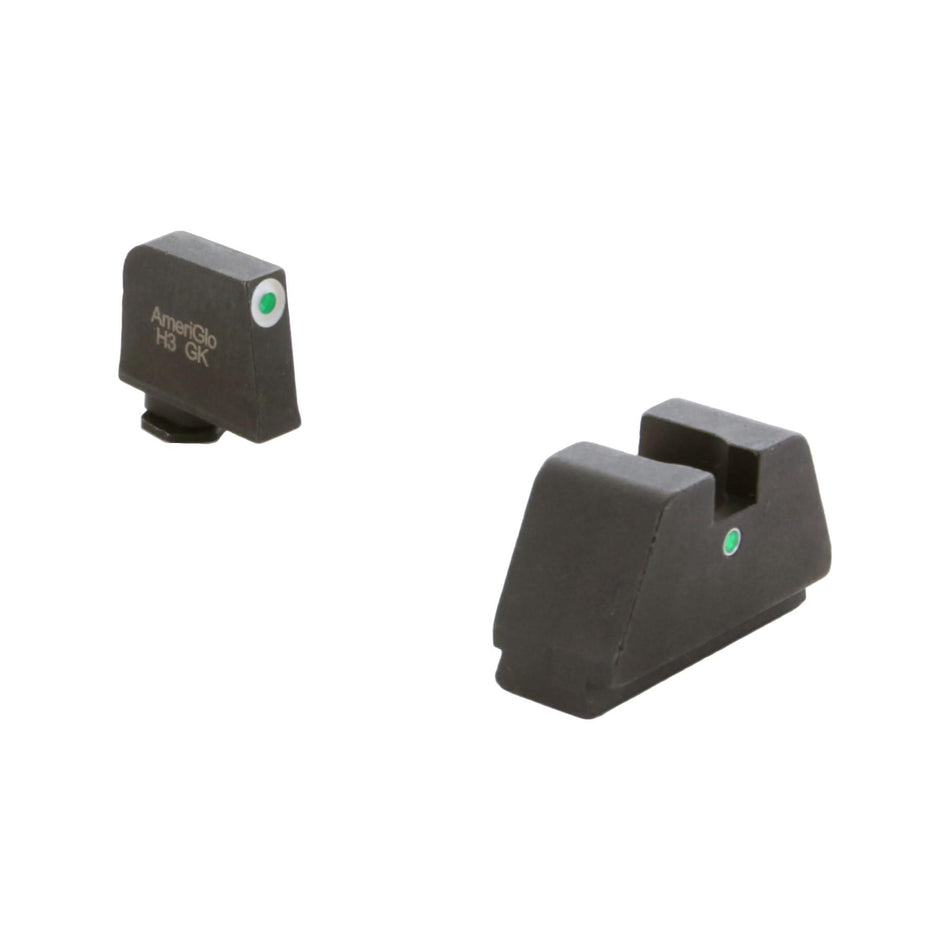 Ameriglo 3XL Green Tritium White Outline Front and Tritium Rear Night Sight for Glock