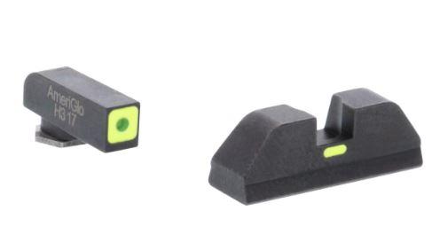Glock Gen 5 Replacement Rear Sight – Green Tritium with LimeGreen Lumi Square Outline