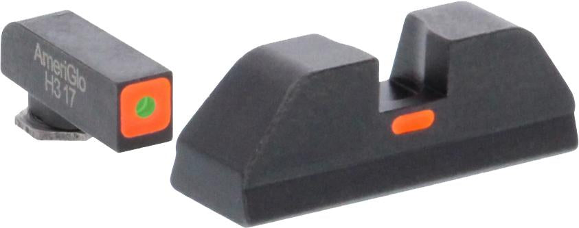 Glock Gen 5 Rear Sight Green Tritium Outline with Orange Square Non-Tritium