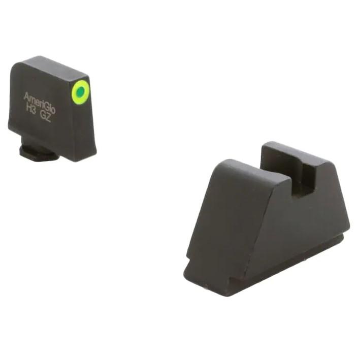 Ameriglo 4XL Optic Compatible Night Sight Set Glock Green with Green Outline Front