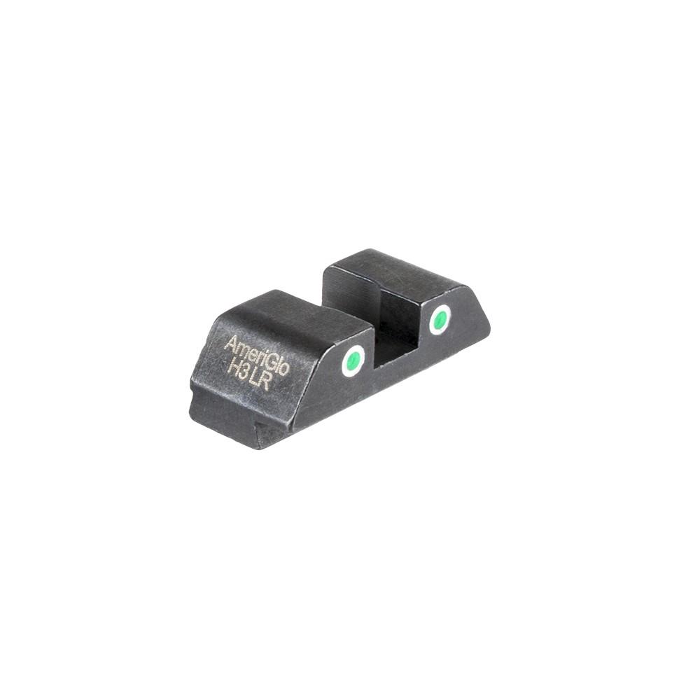Ameriglo Green Tritium 2-Dot Rear Sight Glock 42 43 43X 48 White Outline