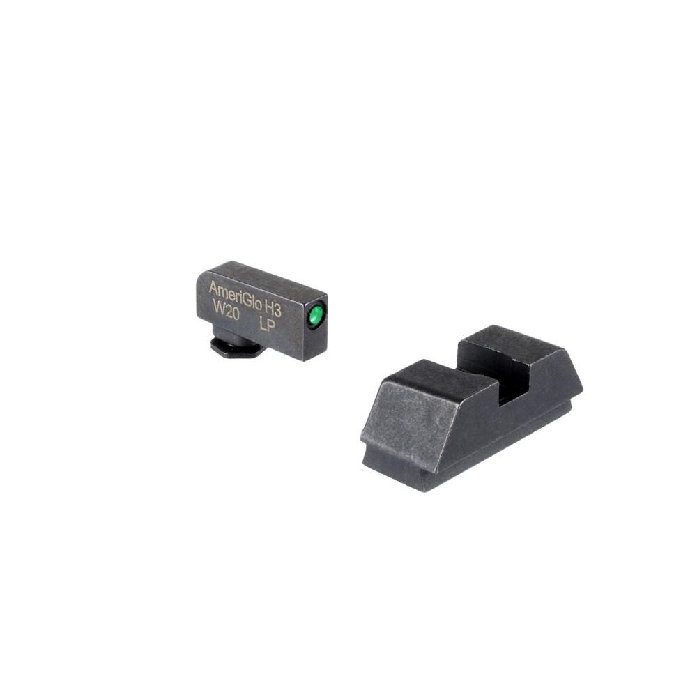 Ameriglo Tritium Glock Handgun Sight Set Optic Compatible .295 Tall Rear Black Front .220