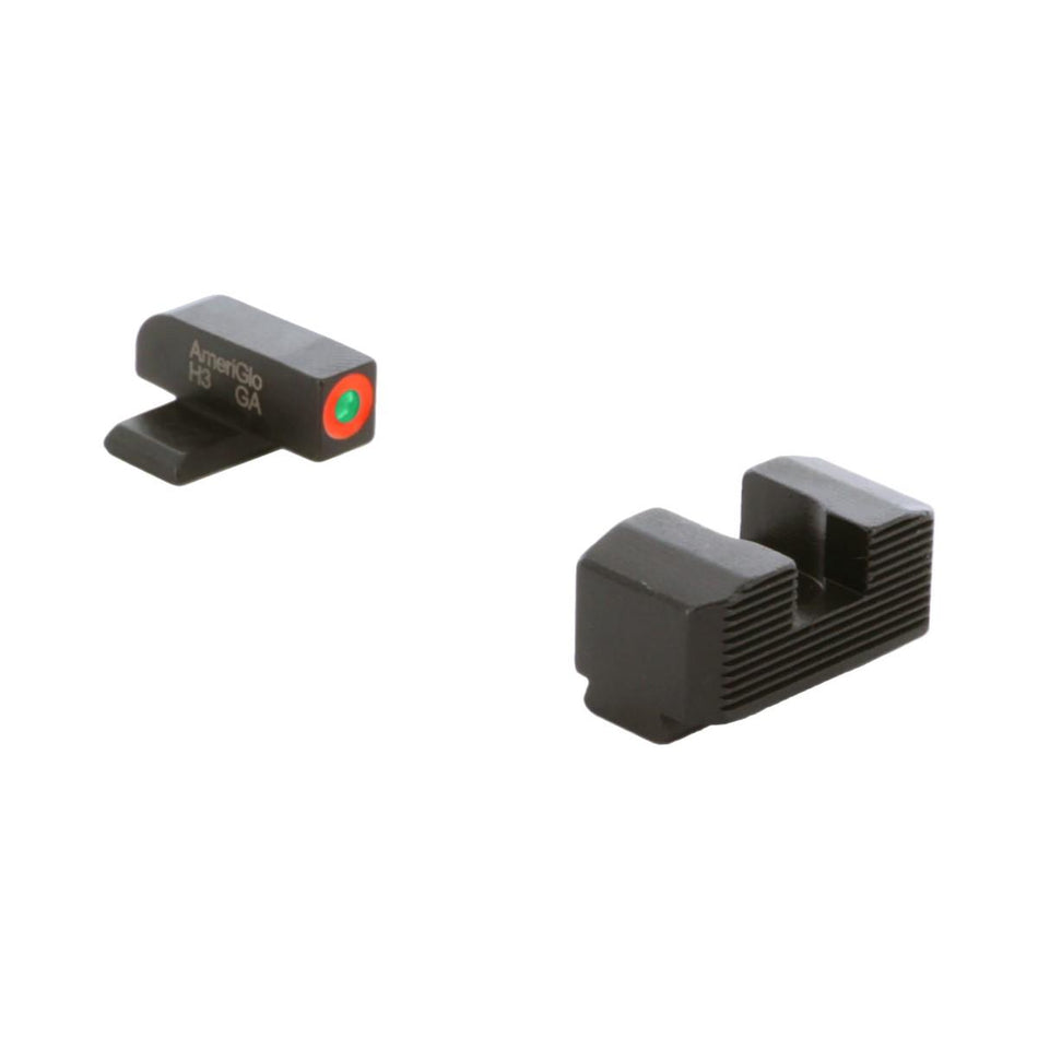 Ameriglo Springfield Hellcat Standard Front/Rear Sight Set Green Tritium Orange Outline