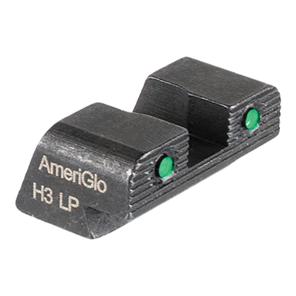Ameriglo Green Tritium 2-Dot Black Outline Sight Set Hellcat OSP .240 Sq Notch Serrated