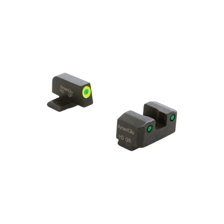 Ameriglo Trooper Series SIG Sauer Tritium Handgun Sight Set Green Rear with LumiGreen #6 Front