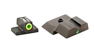 S&W M&P Shield Green Tritium Lime Green Luminescent Outline Single Dot Night Sight