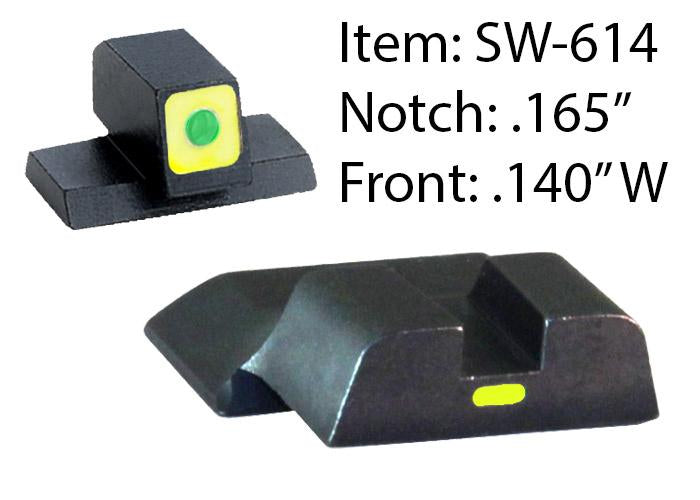 Ameriglo CAP S&W M&P Tritium Night Sight Set Green Tritium LumiGreen
