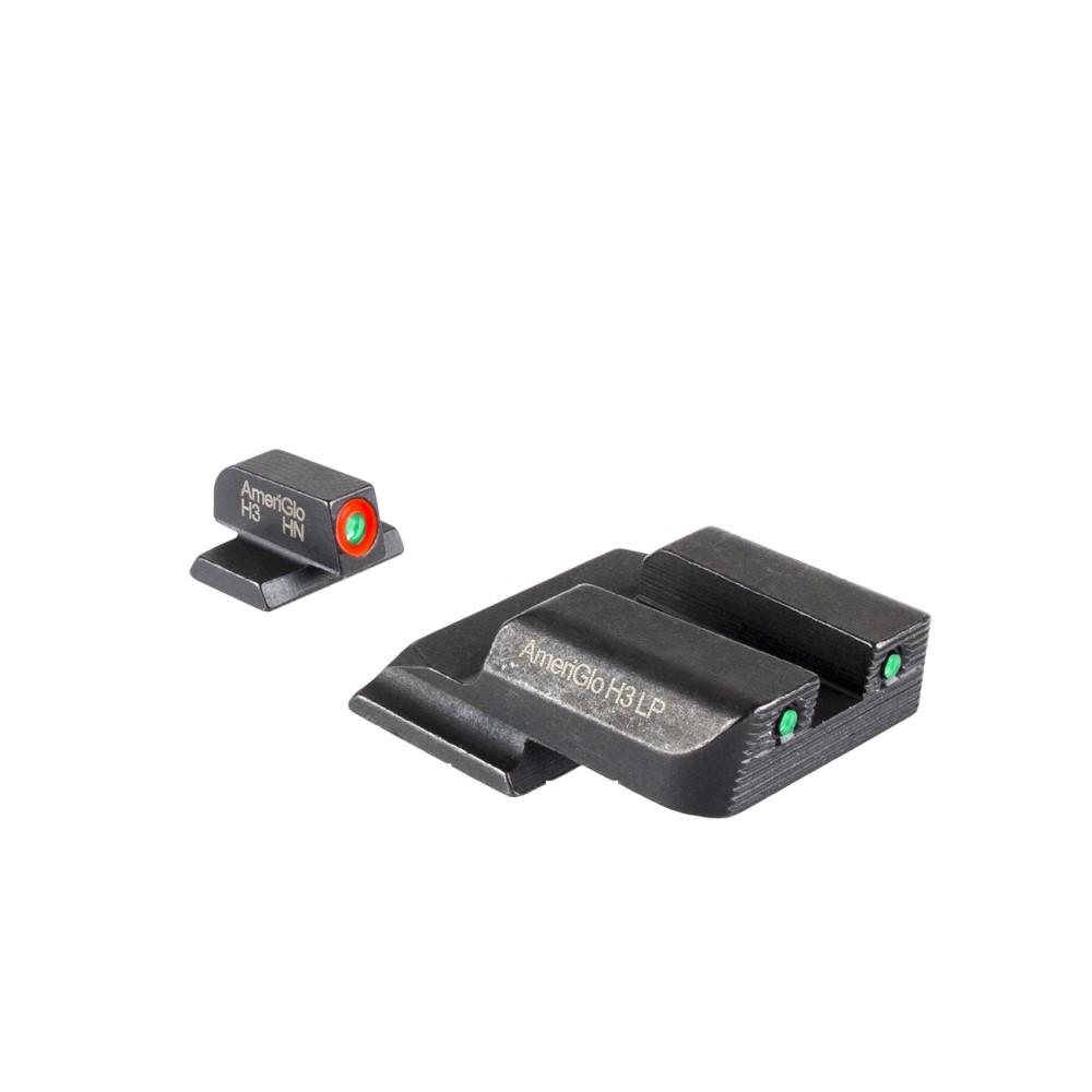 Ameriglo Trooper S&W M&P Night Sight Set Green Tritium Rear Orange Front