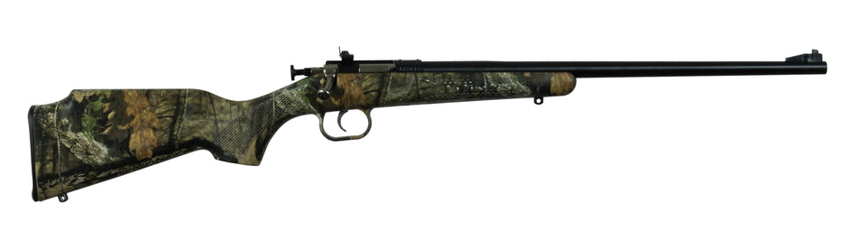 Crickett KSA2163 Youth .22 LR Rifle - Blued Barrel & Receiver, Fixed Front/Adjustable Rear Peep Sight, Mossy Oak Break-Up Stock, 11.5" LOP