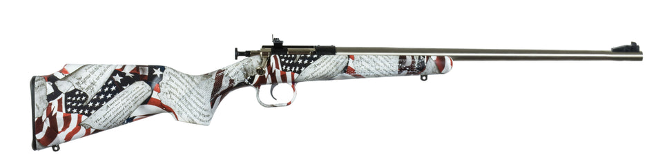 Crickett KSA3168 Youth .22 LR Single Shot Rifle - American Flag/Amendment Synthetic Stock