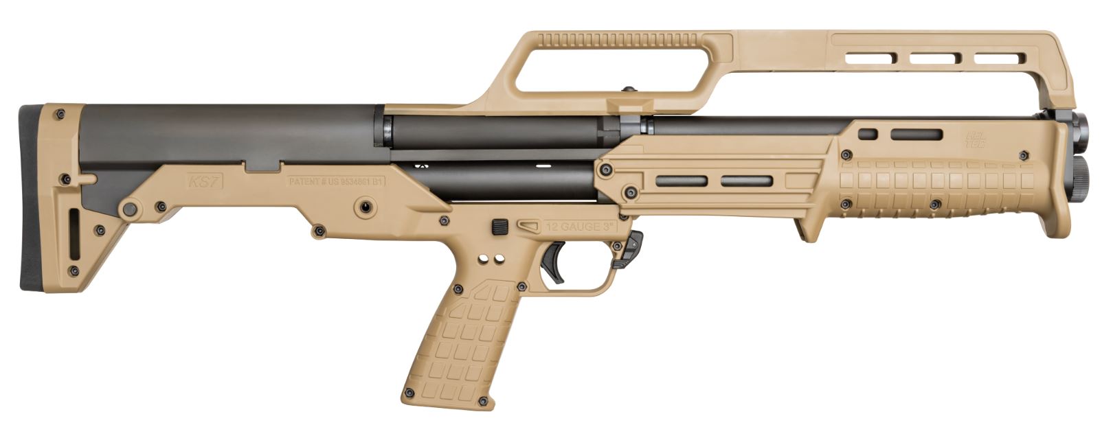 Kel-Tec KS7TAN KS7 12 Gauge Pump 3" 6+1 18.50" Black Steel Barrel, Tan Receiver, Tan Synthetic Stock & Grip