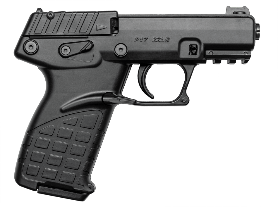 Kel-Tec P17 Black Compact .22 LR Pistol, 16+1, 3.80" Threaded Barrel