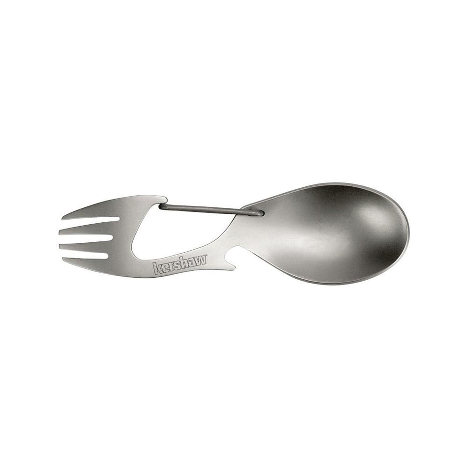 Kershaw Ration Fork and Spoon Camping Multi-Tool with Carabiner - 4.6 in.