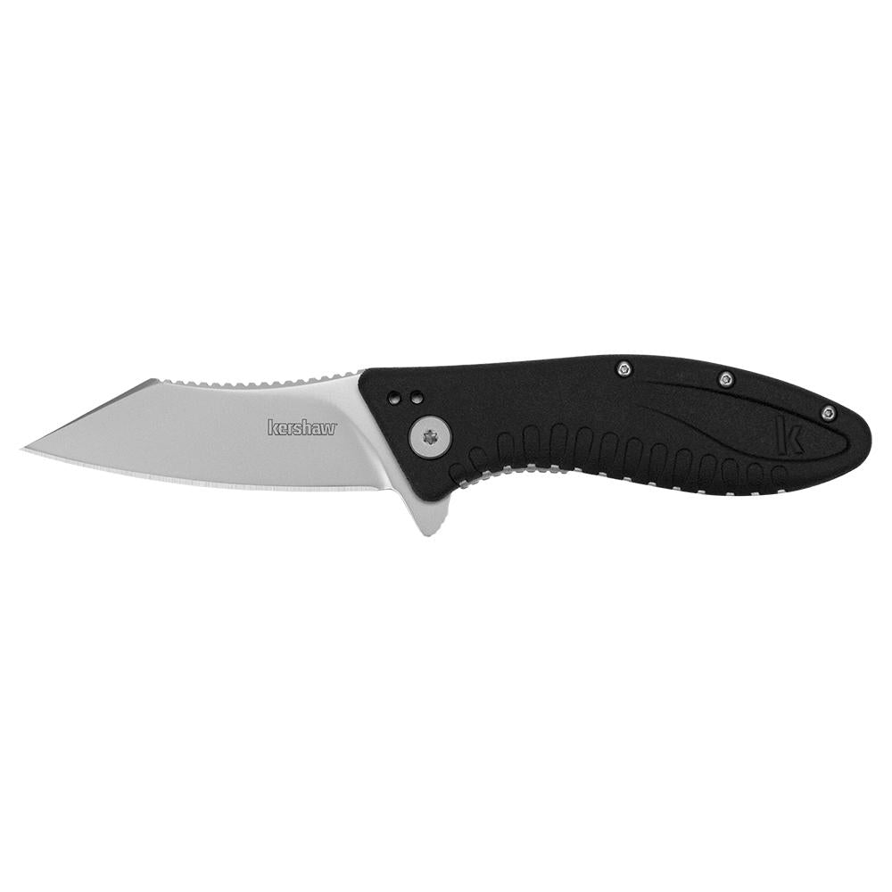 Kershaw Grinder Black Folding Pocket Knife with 3.25" Clip Point Blade