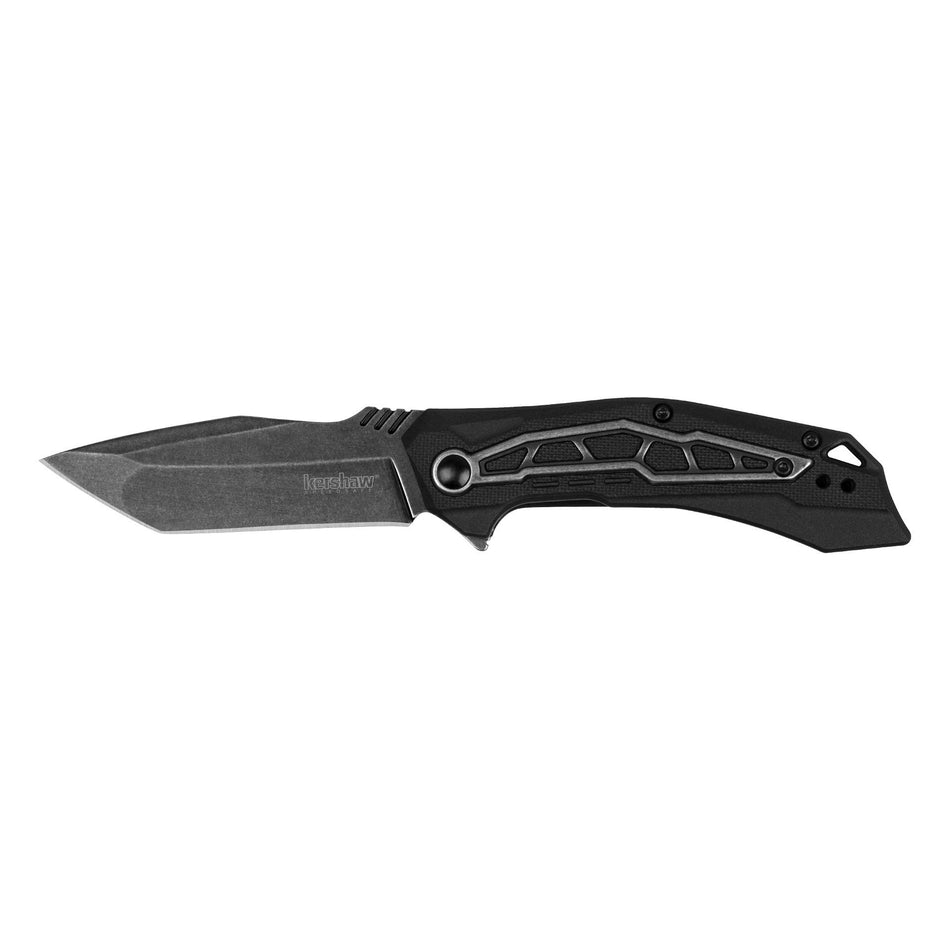 Kershaw Flatbed Assisted Open Tactical Folder 3-1/8" Tanto BlackWash Blade