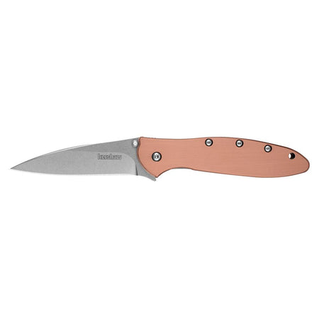 Kershaw Leek Assisted Open Folding Knife 3 Inch Copper Handle CPM 154
