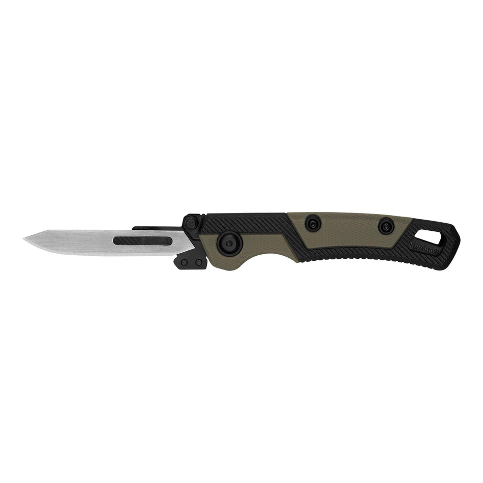 Kershaw Lonerock RBK 2 Folding Caping Knife 2.8" Drop Point Tan and Black