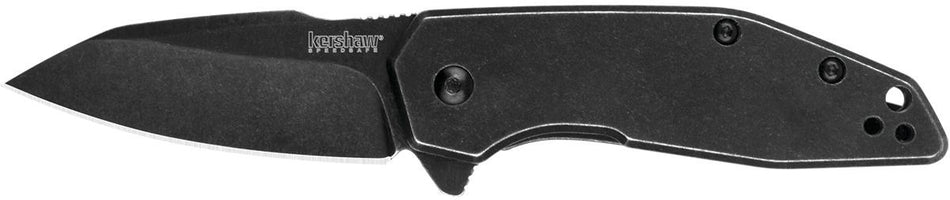 Kershaw Gravel Reverse Tanto Folding Knife with BlackWash Finish