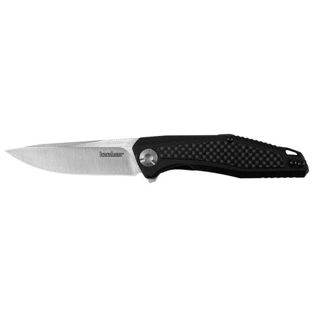 Kershaw Atmos 3-Inch Drop Point Folding Knife Black with Carbon Fiber Overlay