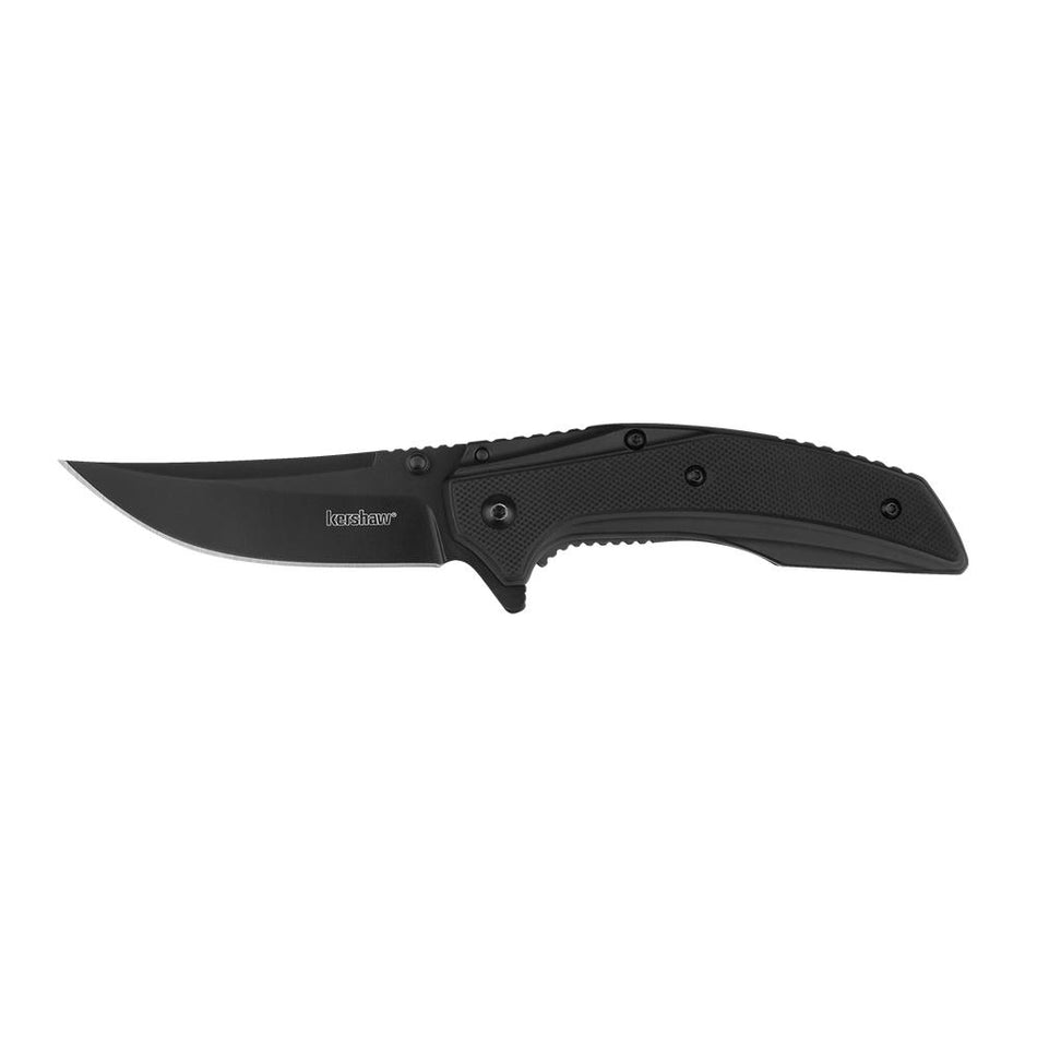 Kershaw Outright 3" Trailing Point Assisted Folding Knife - Black PVD Finish