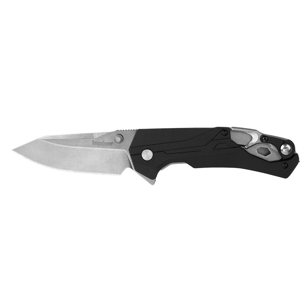 Kershaw Drivetrain Black Assisted Opening Folding Knife with Drop Point Blade