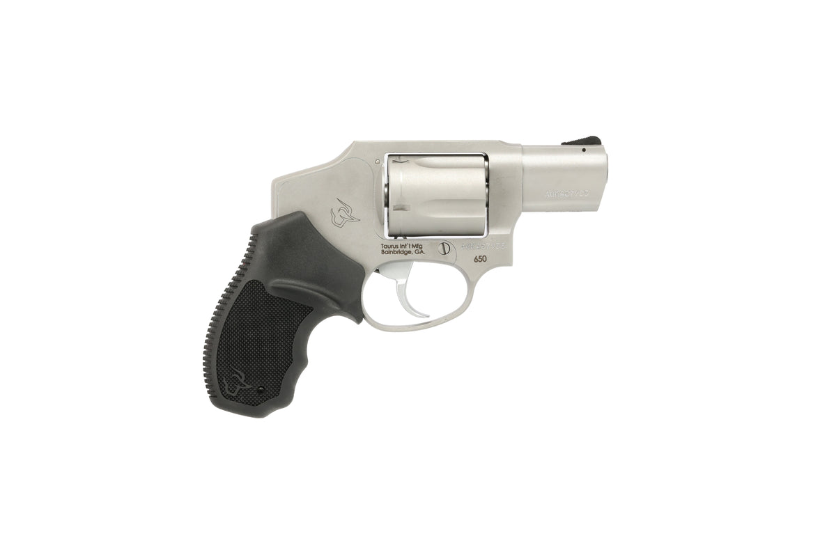 Taurus 2-650129 650 Small 357 Mag 38/Special +P 5 Shot 2" Stainless Steel Barrel, Cylinder & Frame, Black Rubber Grip, Transfer Bar Safety, Concealed Hammer