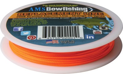 AMS Orange 200lb Bowfishing Replacement Line 25 Yards