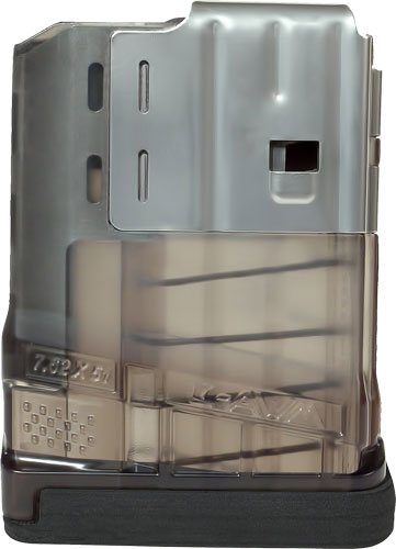 Lancer L7AWM SR-25 5-Round 7.62x51 Smoke Translucent Rifle Mag