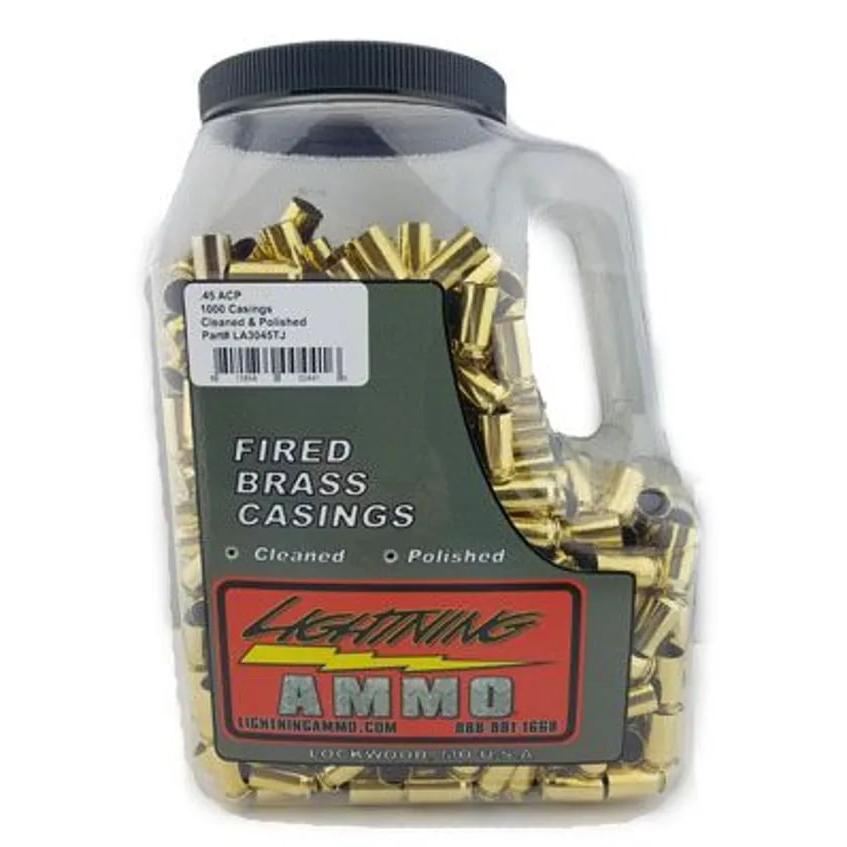 Lightning Ammo .45 ACP 500ct Jug Reconditioned Brass Mixed Primer Size
