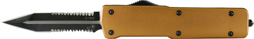 Templar Large OTF Bronze Aluminum Handle 3.5" Black Dagger Knife