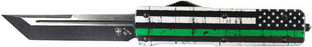 Templar Large OTF Back The Green Aluminum 3.5" Tanto Knife