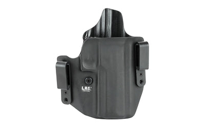 L.A.G. Tactical Defender OWB/IWB Holster Fits SIG Sauer P320 Full Size 9mm/40, Right Hand, Black Kydex