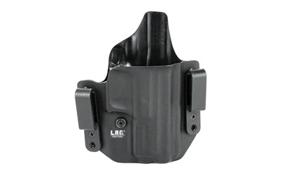 LAG Tactical Defender OWB/IWB Combo Holster, Fits Springfield XD Service 4" 9/40, Right Hand, Black Kydex