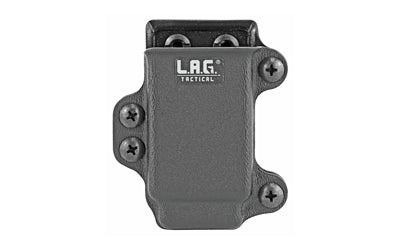 L.A.G. Tactical MCS Single Stack .45 ACP Pistol Mag Carrier, 1.75" Belt Clip, Kydex, Black