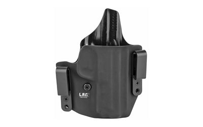 L.A.G. Tactical Defender OWB/IWB Holster Fits Smith & Wesson M&P M2.0 9mm/40, Right Hand, Black Kydex