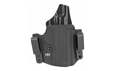 LAG Tactical Defender OWB/IWB Combo Holster, S&W Shield 9 EZ, Kydex, Right Hand, Black Finish