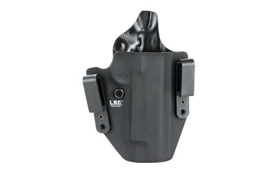 L.A.G. Tactical Defender OWB/IWB Holster Fits 1911 with Rail 5-Inch Barrel, Right Hand, Black Kydex